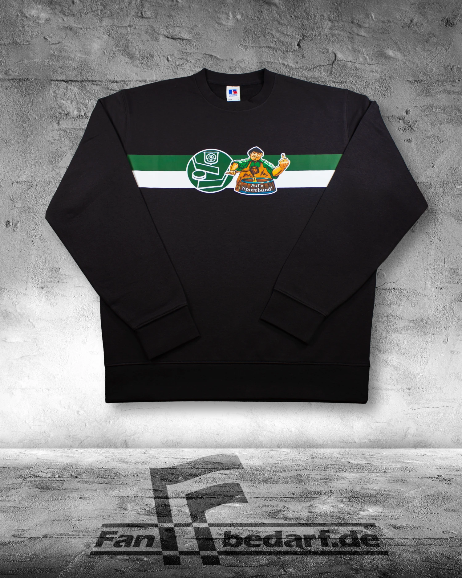 Sweatshirt mit individuellen Brust druck hochwertig über die gesamte breite.