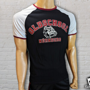 Oldschool Nürnberg Raglan-Shirt mit kräftigem 3D-Siebdruck – Vereinsbekleidung exklusiv produziert